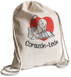 Mochila de cuerdas de algodón Corazón de León (Artículo Oficial)